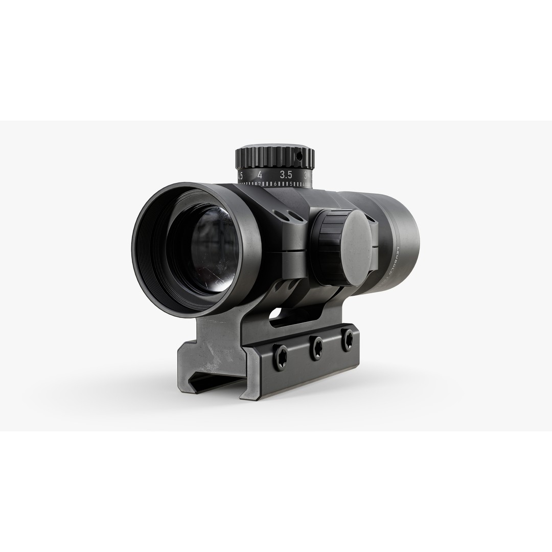 LEUBOLD RDS Weapon Sight 3D Model – Low Poly Game Asset, FBX & OBJ - View 11