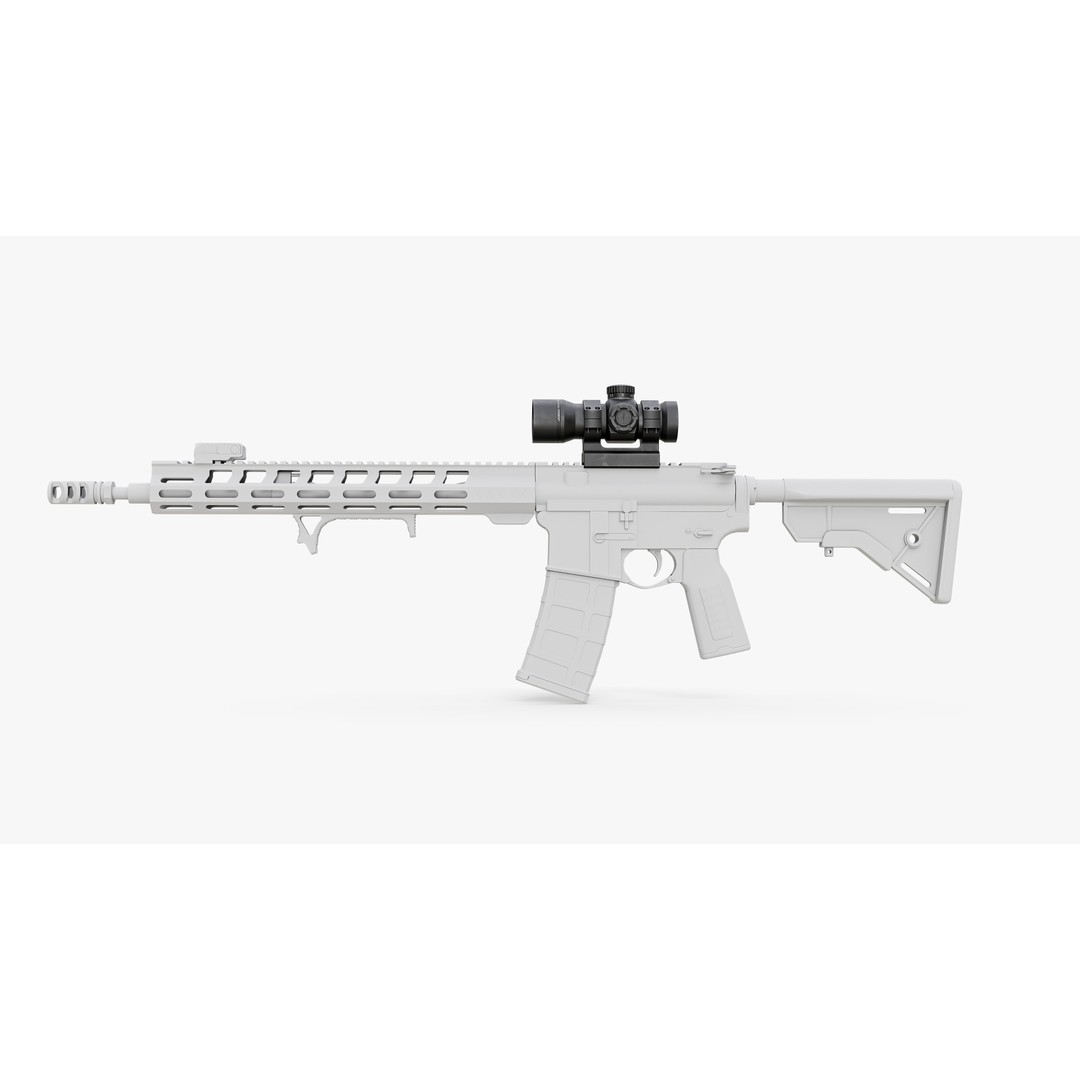 LEUBOLD RDS Weapon Sight 3D Model – Low Poly Game Asset, FBX & OBJ - View 21