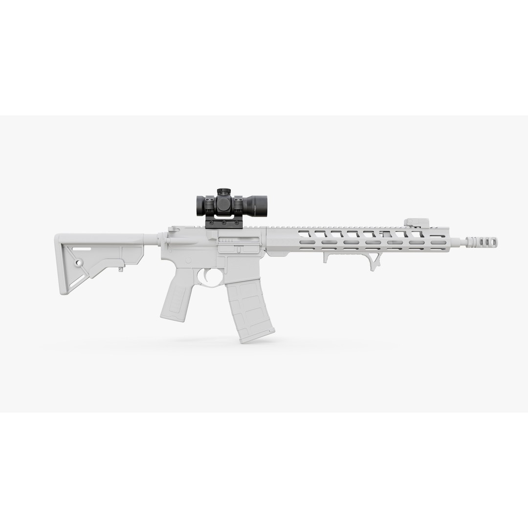 LEUBOLD RDS Weapon Sight 3D Model – Low Poly Game Asset, FBX & OBJ - View 22