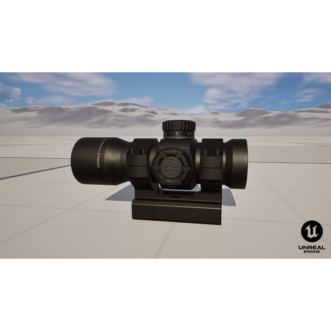 LEUBOLD RDS Weapon Sight 3D Model – Low Poly Game Asset, FBX & OBJ - View 25