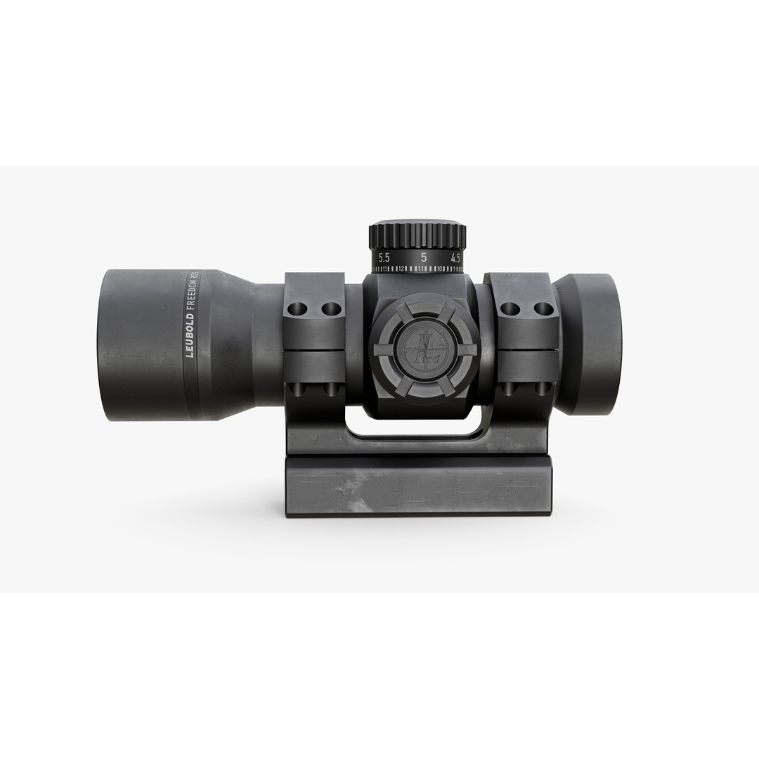 LEUBOLD RDS Weapon Sight 3D Model – Low Poly Game Asset, FBX & OBJ - View 3