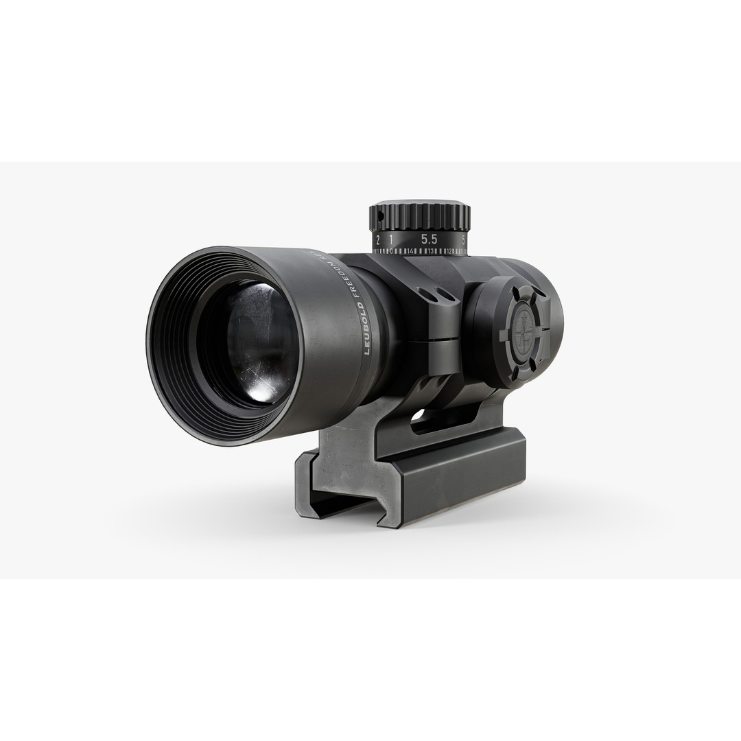 LEUBOLD RDS Weapon Sight 3D Model – Low Poly Game Asset, FBX & OBJ - View 5