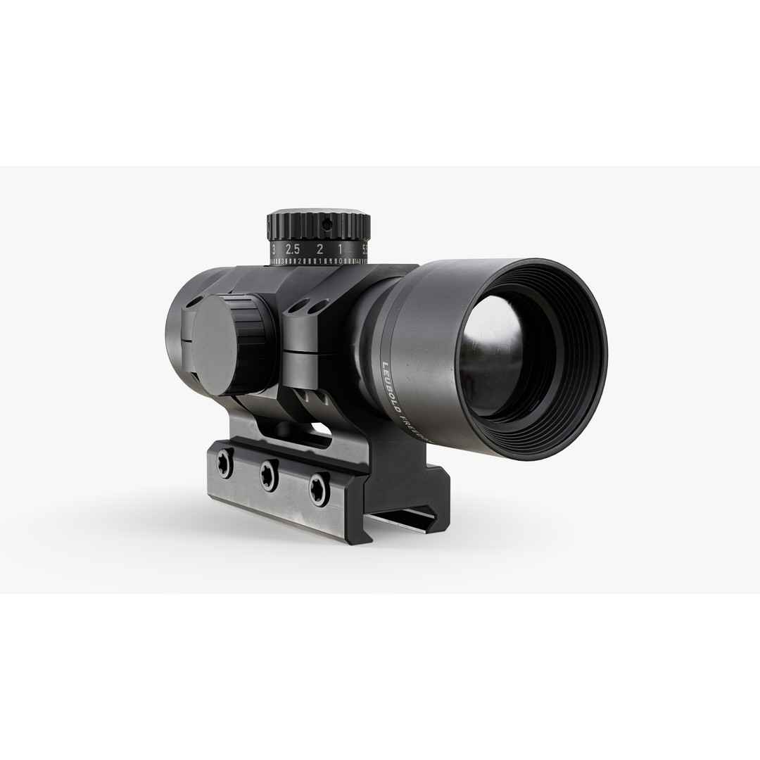 LEUBOLD RDS Weapon Sight 3D Model – Low Poly Game Asset, FBX & OBJ - View 7