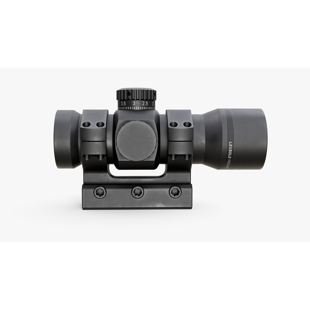 LEUBOLD RDS Weapon Sight 3D Model – Low Poly Game Asset, FBX & OBJ - View 8