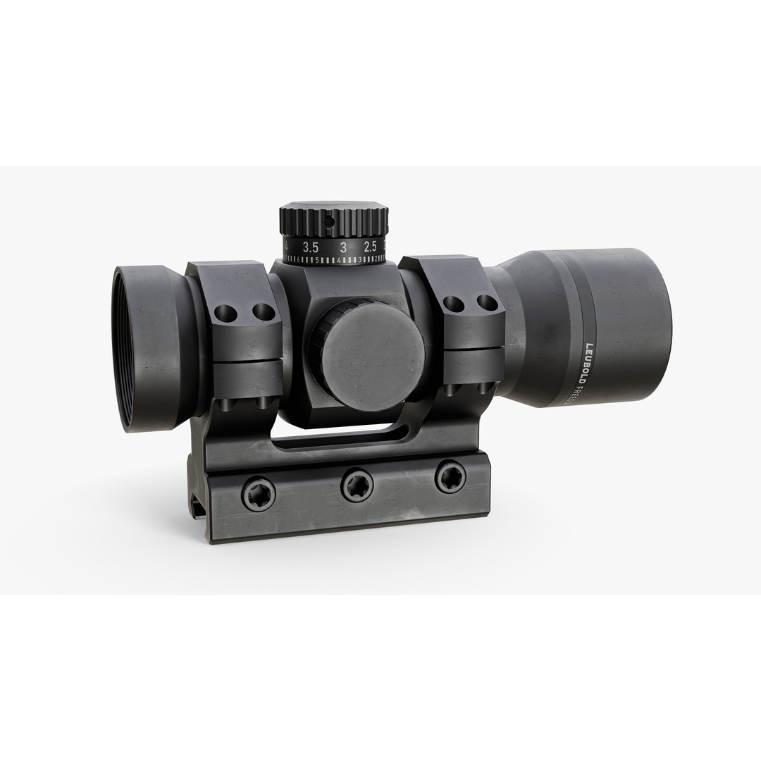 LEUBOLD RDS Weapon Sight 3D Model – Low Poly Game Asset, FBX & OBJ - View 9