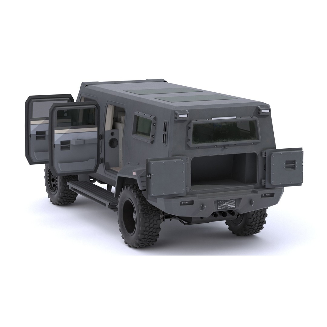 Alpine Condor Armored Luxury Tactical SUV 3D Model – High Poly PBR Asset, FBX/OBJ