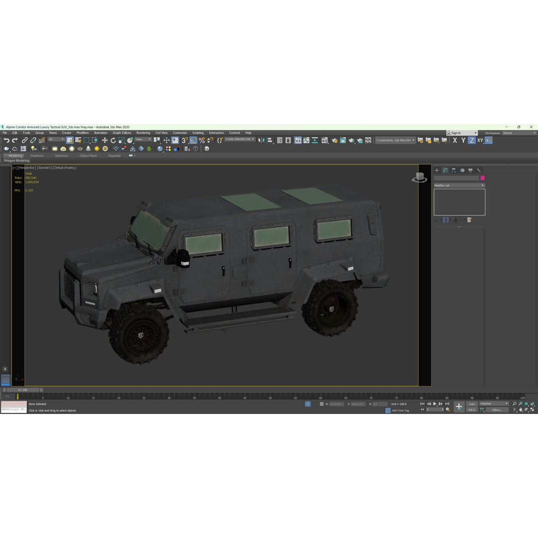 Alpine Condor Armored Luxury Tactical SUV 3D Model – High Poly PBR Asset, FBX/OBJ - View 12