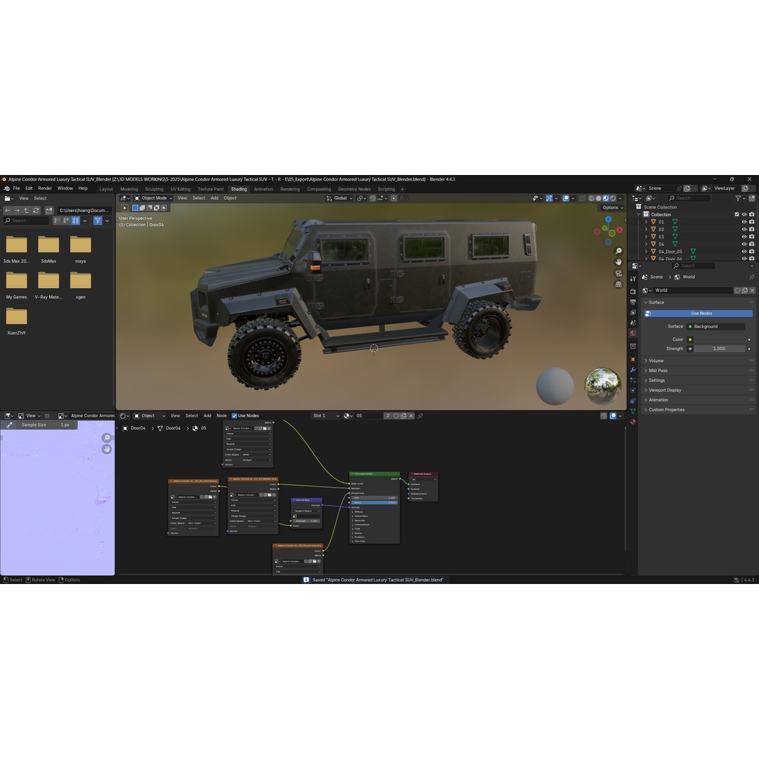Alpine Condor Armored Luxury Tactical SUV 3D Model – High Poly PBR Asset, FBX/OBJ - View 13