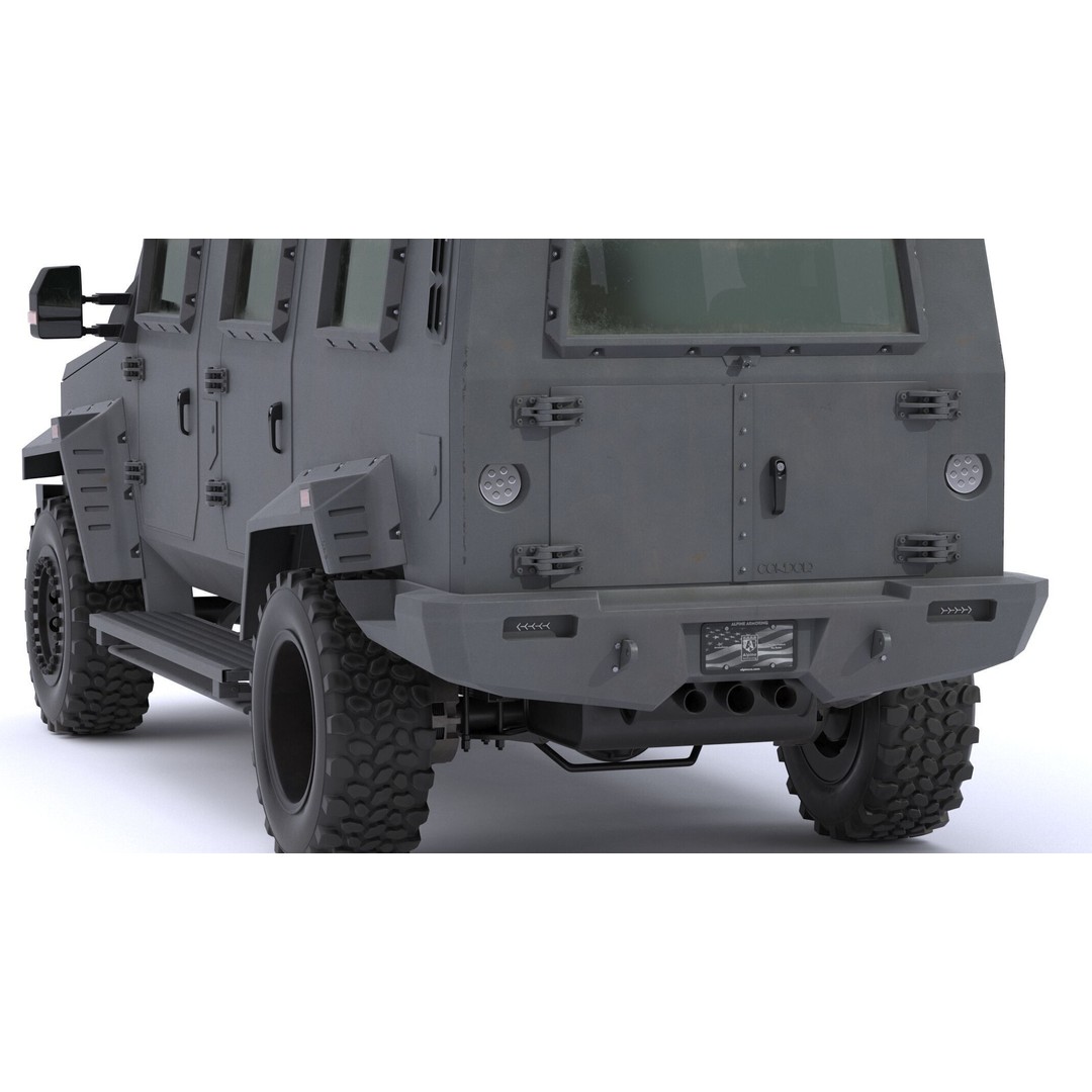 Alpine Condor Armored Luxury Tactical SUV 3D Model – High Poly PBR Asset, FBX/OBJ - View 22