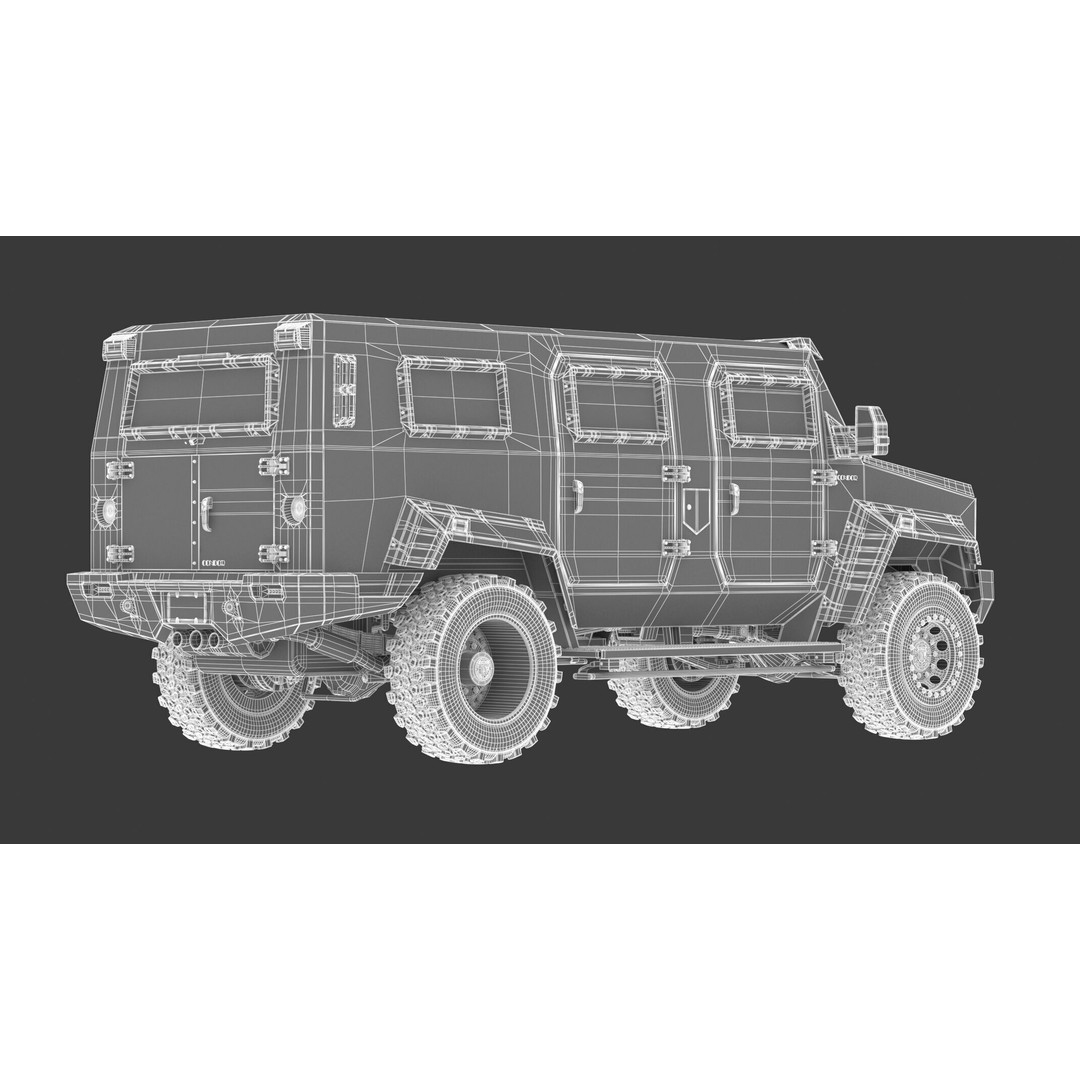 Alpine Condor Armored Luxury Tactical SUV 3D Model – High Poly PBR Asset, FBX/OBJ - View 23