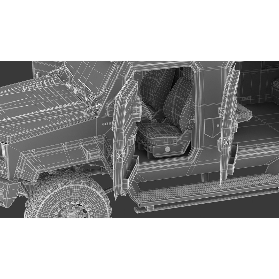 Alpine Condor Armored Luxury Tactical SUV 3D Model – High Poly PBR Asset, FBX/OBJ - View 27