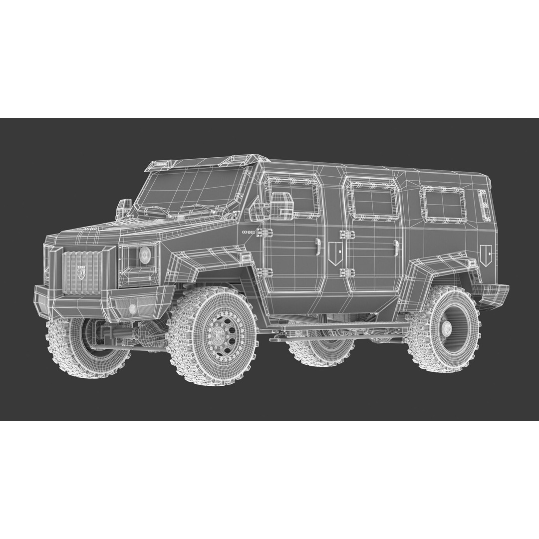 Alpine Condor Armored Luxury Tactical SUV 3D Model – High Poly PBR Asset, FBX/OBJ - View 3