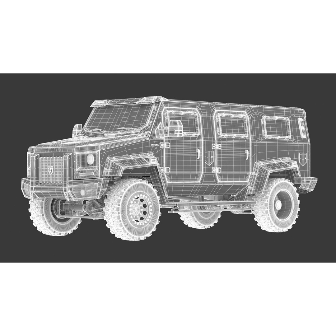 Alpine Condor Armored Luxury Tactical SUV 3D Model – High Poly PBR Asset, FBX/OBJ - View 4