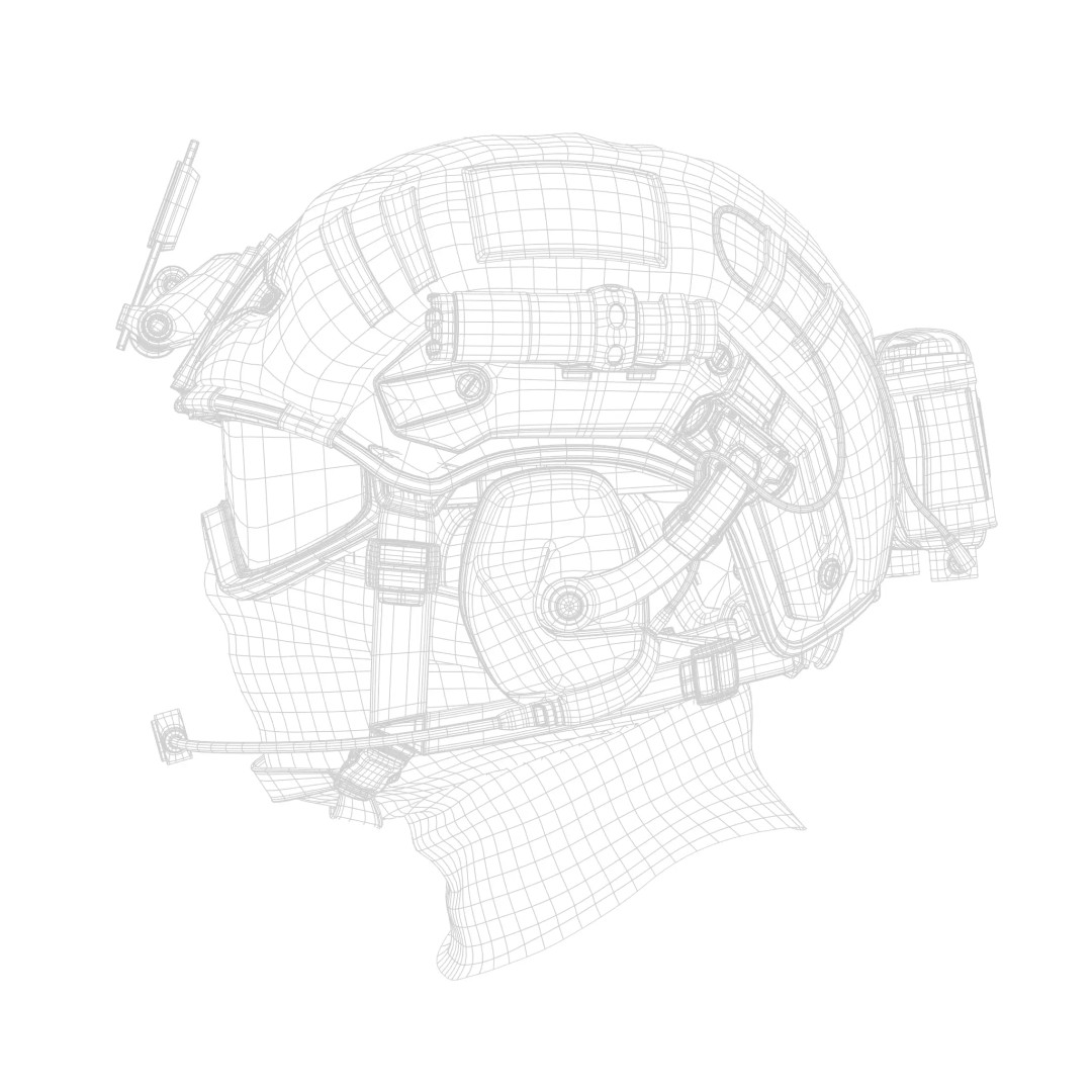 Military Tactical Helmet 3D Model – Game Ready PBR Asset, FBX - View 11