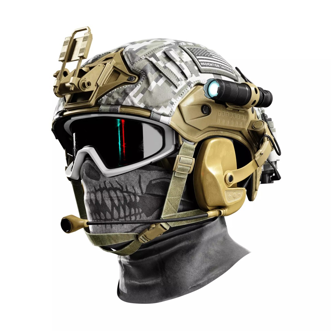 Military Tactical Helmet 3D Model – Game Ready PBR Asset, FBX - View 12