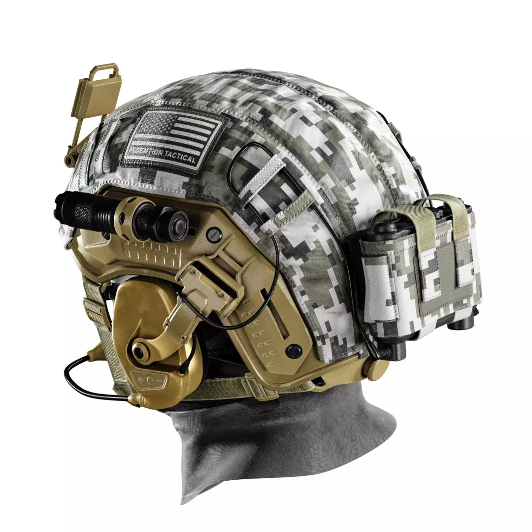 Military Tactical Helmet 3D Model – Game Ready PBR Asset, FBX - View 17