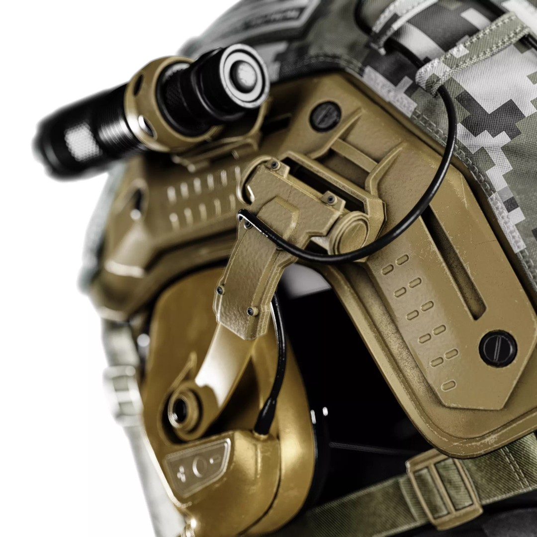 Military Tactical Helmet 3D Model – Game Ready PBR Asset, FBX - View 18