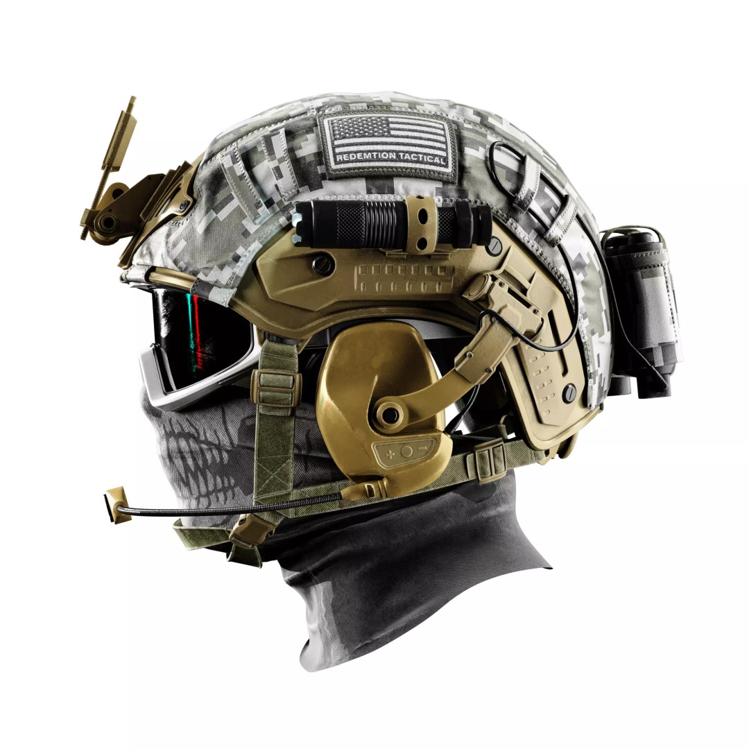 Military Tactical Helmet 3D Model – Game Ready PBR Asset, FBX - View 8