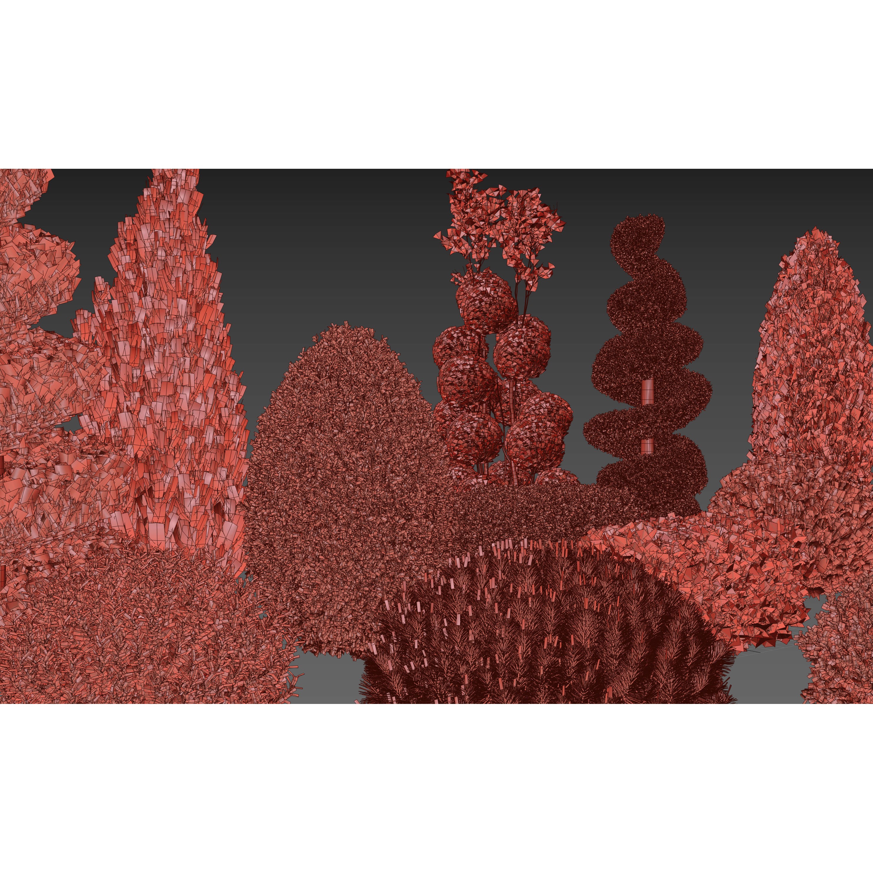 16 Professional Topiary Plants - Game-Ready 3D Model