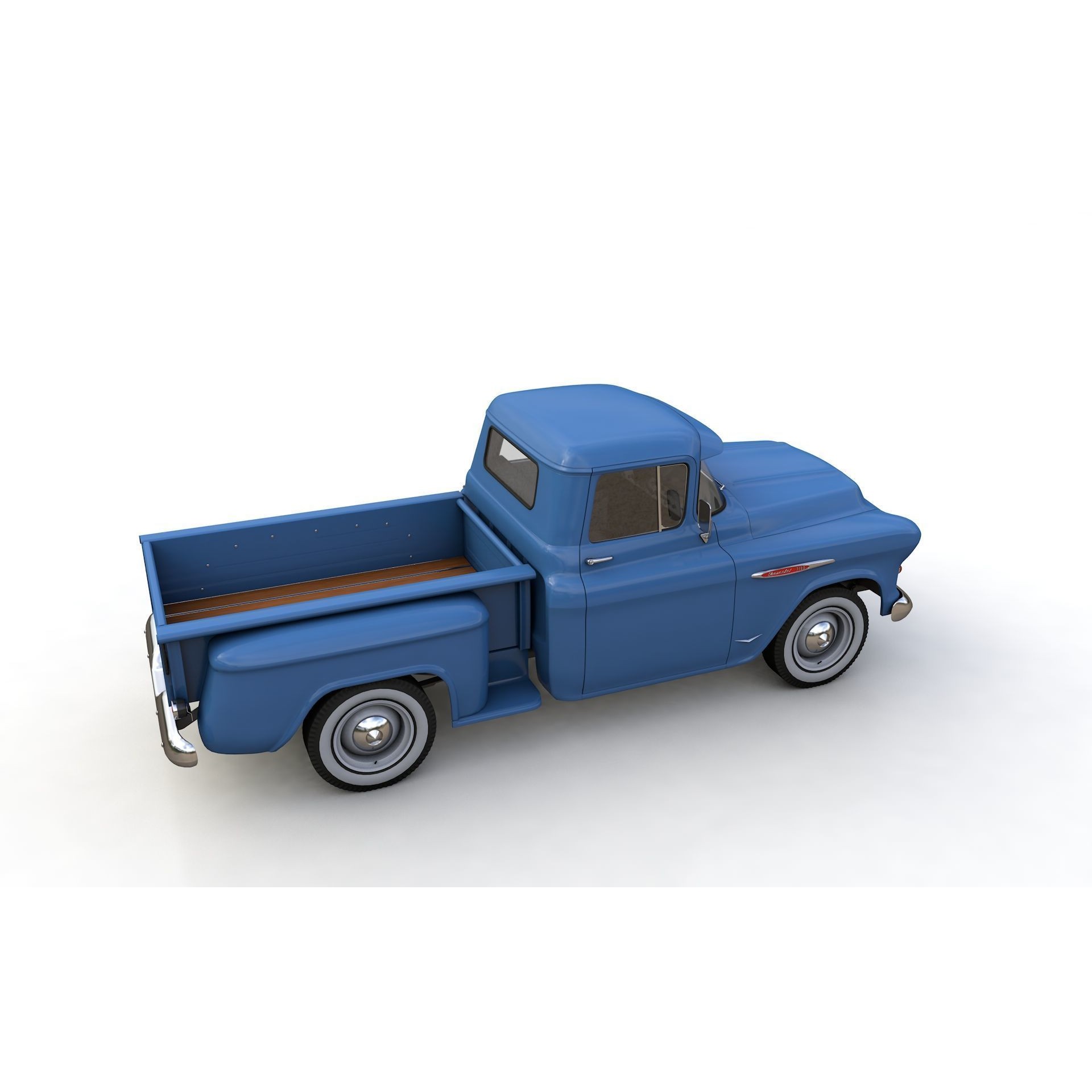 Chevy 3100 Steepside Pickup 1957 - Detailed 3D Model - View 10