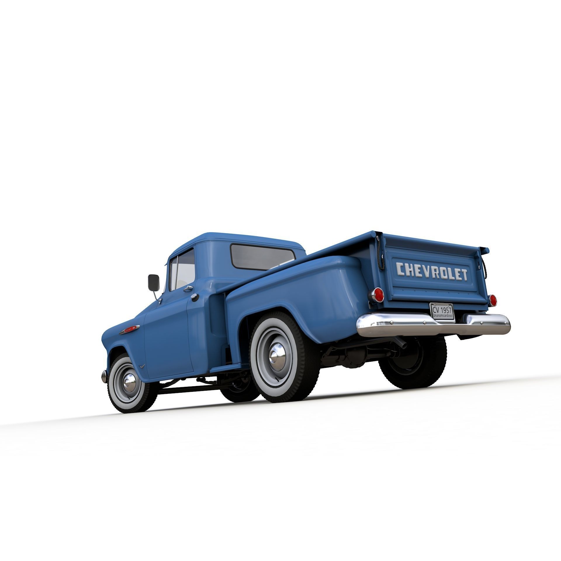 Chevy 3100 Steepside Pickup 1957 - Detailed 3D Model - View 12