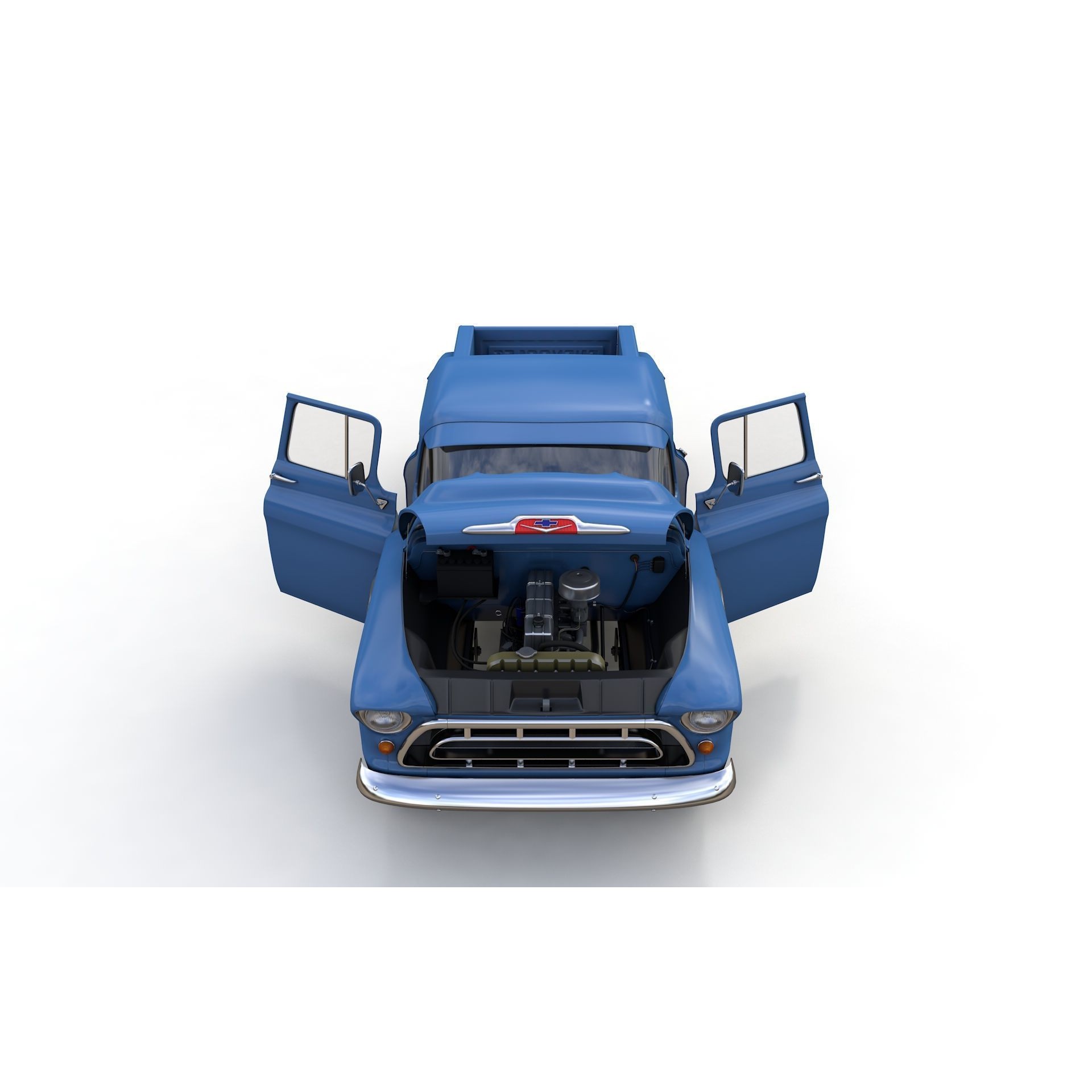 Chevy 3100 Steepside Pickup 1957 - Detailed 3D Model - View 13