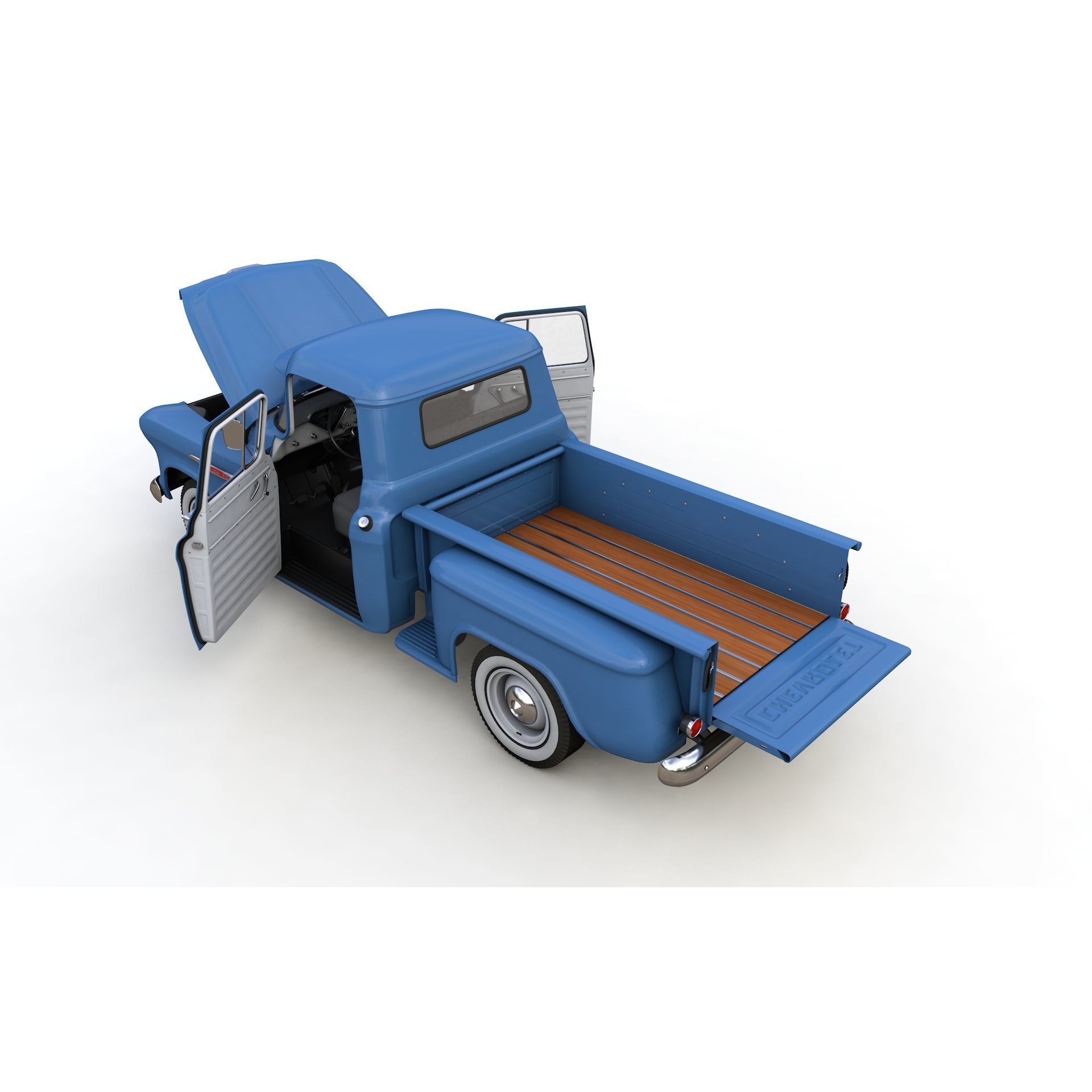 Chevy 3100 Steepside Pickup 1957 - Detailed 3D Model - View 18