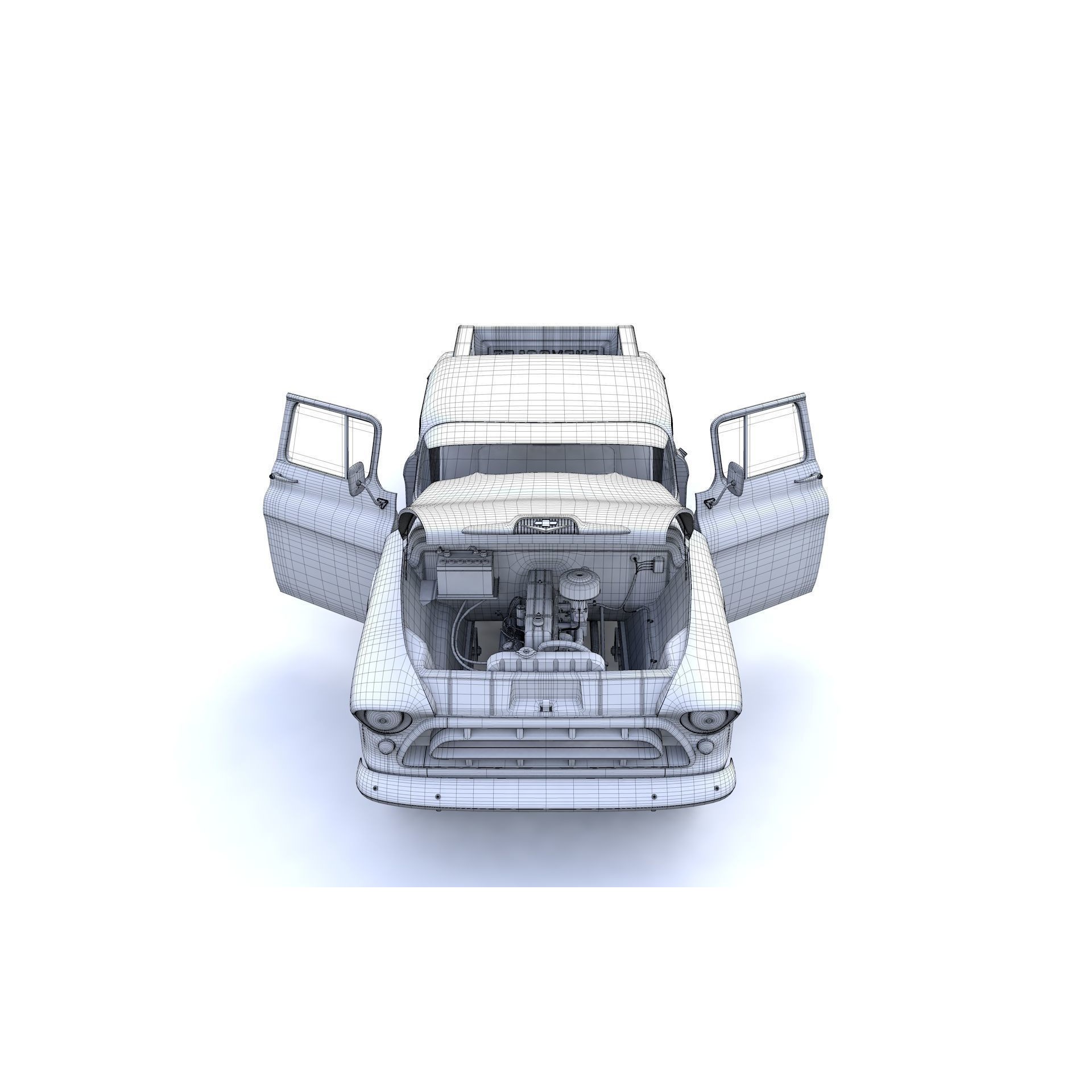 Chevy 3100 Steepside Pickup 1957 - Detailed 3D Model - View 21