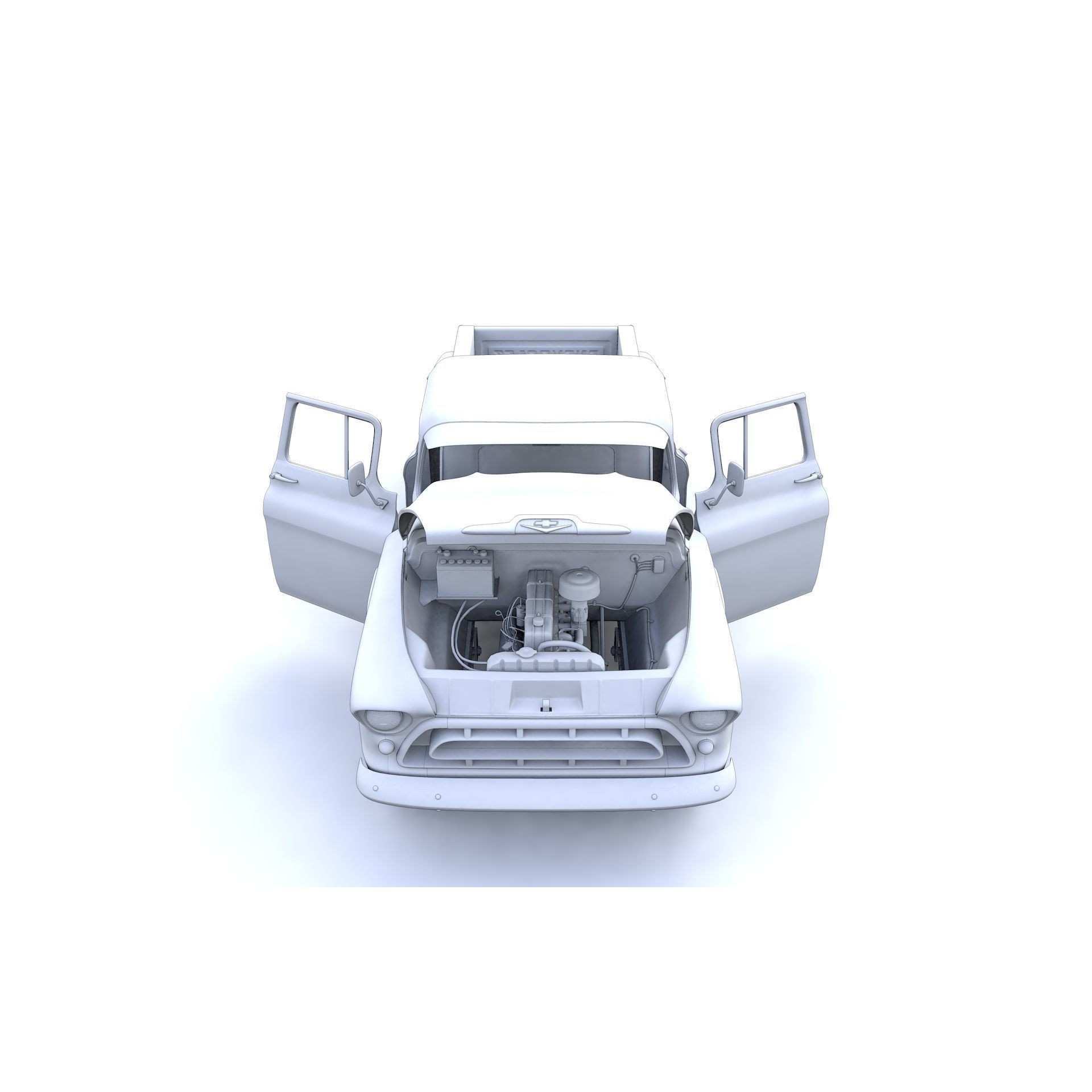 Chevy 3100 Steepside Pickup 1957 - Detailed 3D Model - View 22