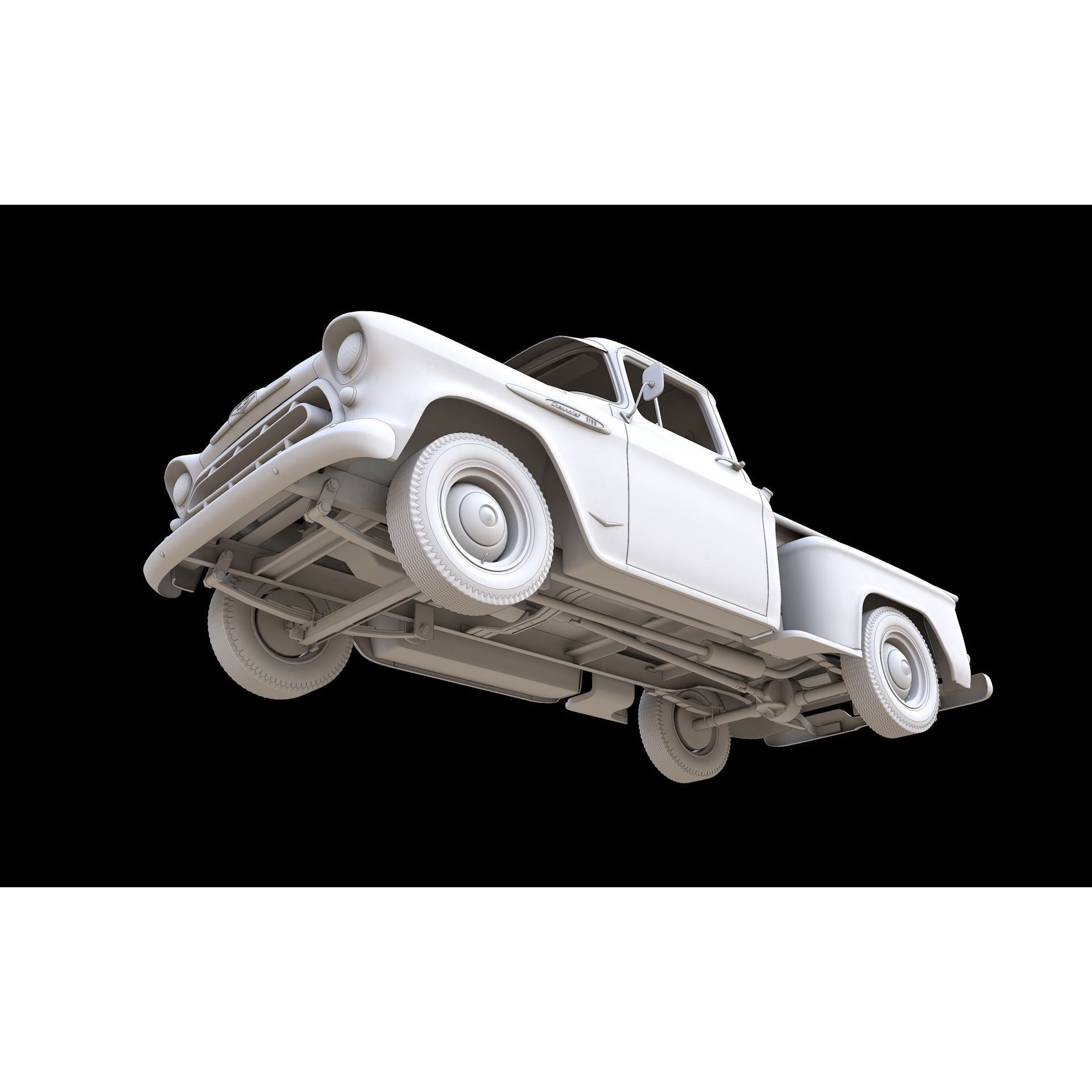 Chevy 3100 Steepside Pickup 1957 - Detailed 3D Model - View 24