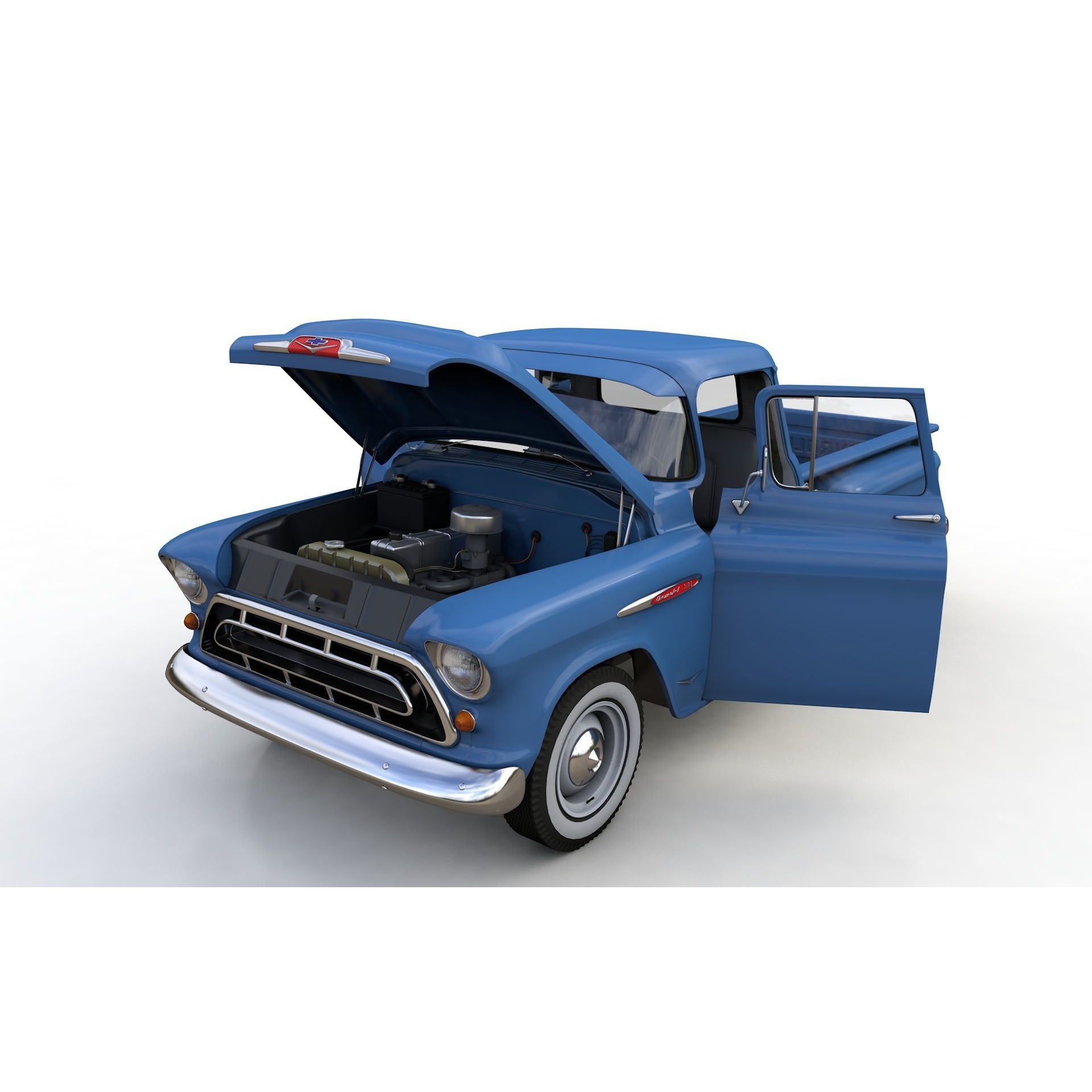 Chevy 3100 Steepside Pickup 1957 - Detailed 3D Model - View 3