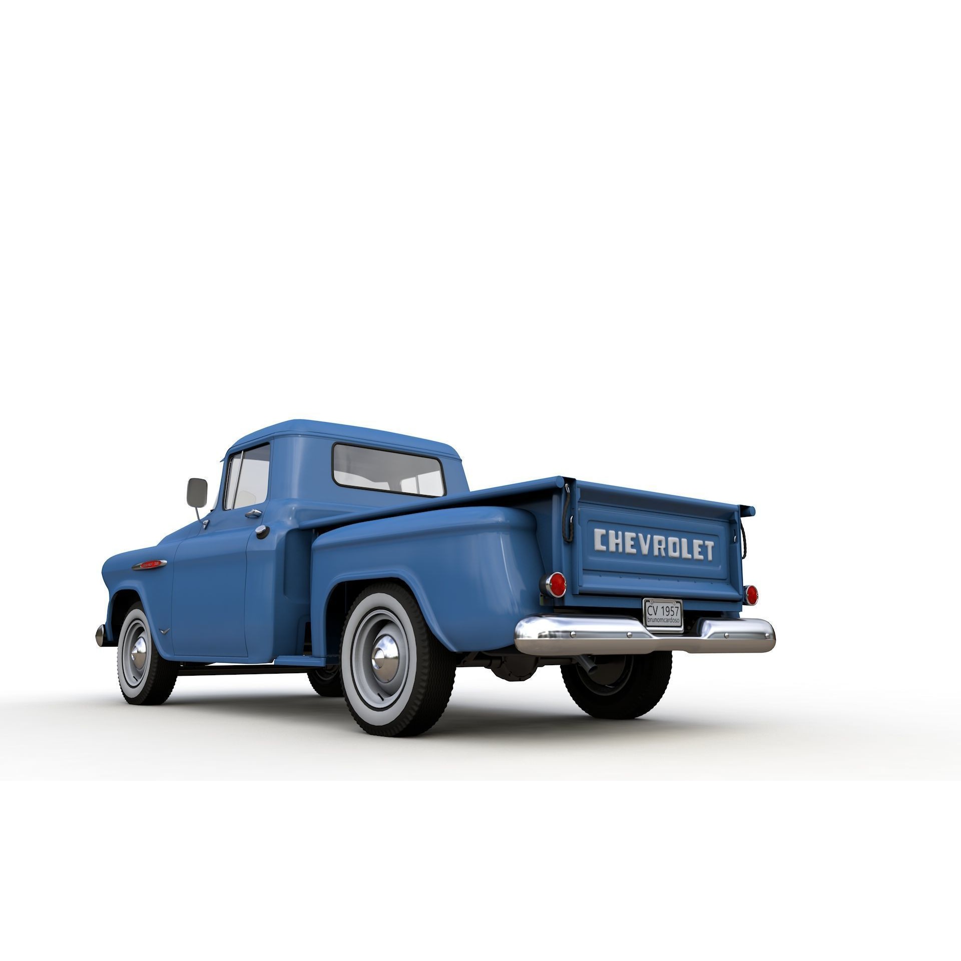Chevy 3100 Steepside Pickup 1957 - Detailed 3D Model - View 5