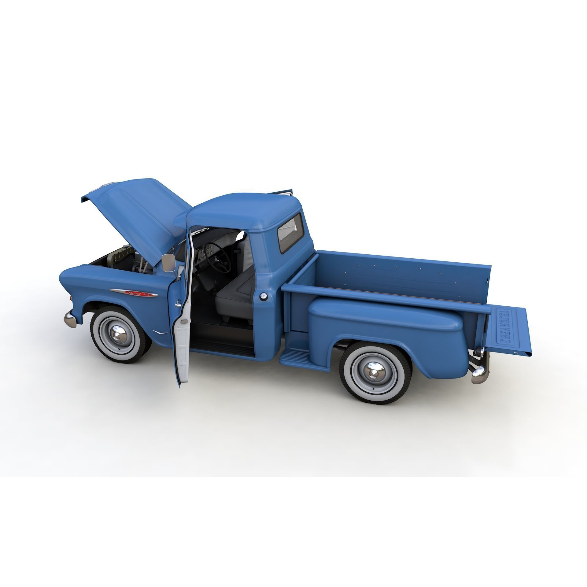Chevy 3100 Steepside Pickup 1957 - Detailed 3D Model - View 8