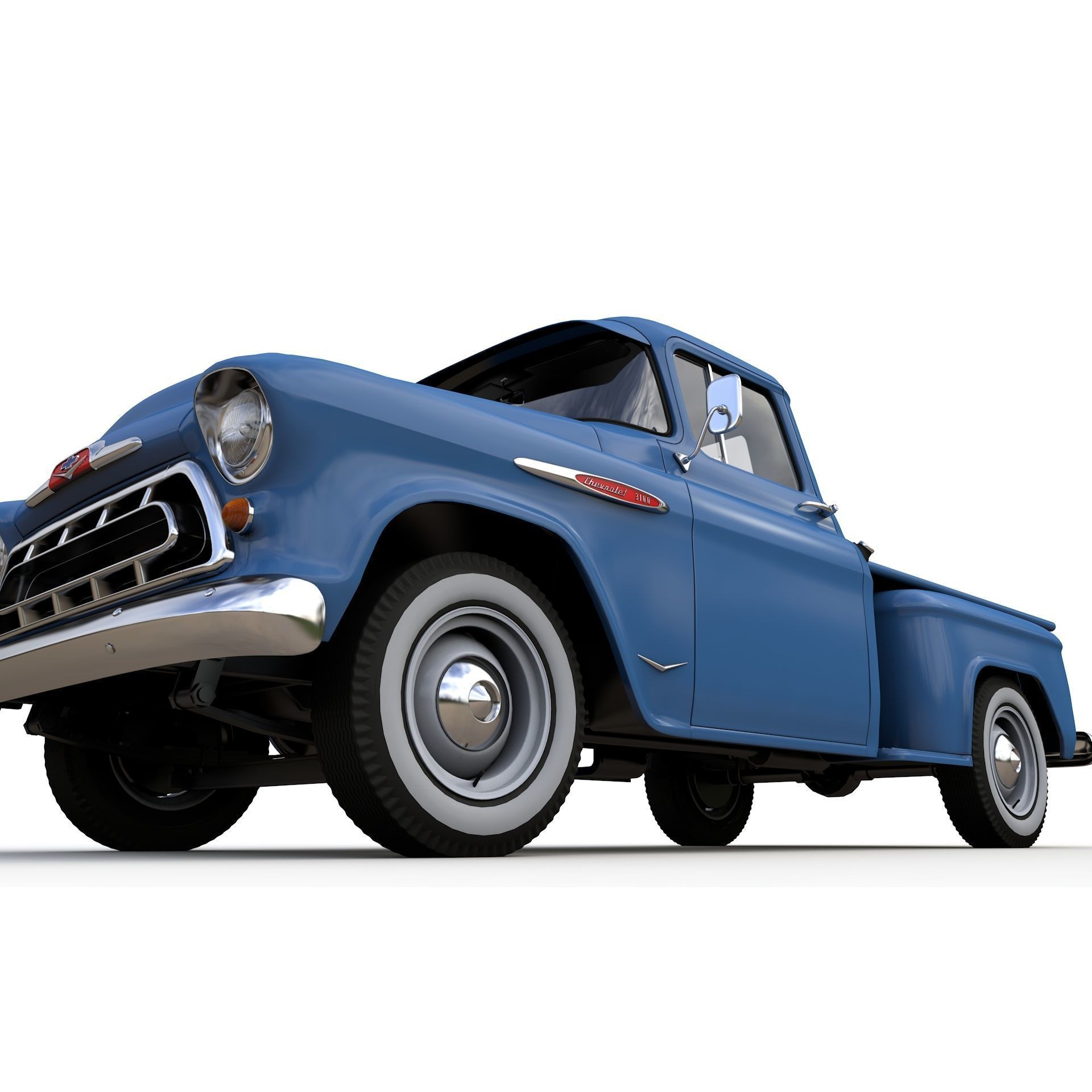 Chevy 3100 Steepside Pickup 1957 - Detailed 3D Model - View 9