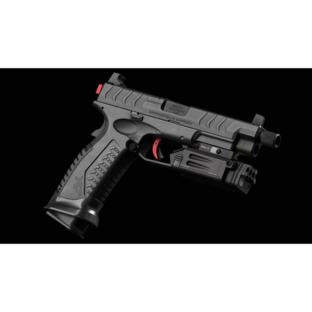 Springfield Armory XD M Elite Var 4 3D Model – Low Poly Game-Ready Asset, FBX