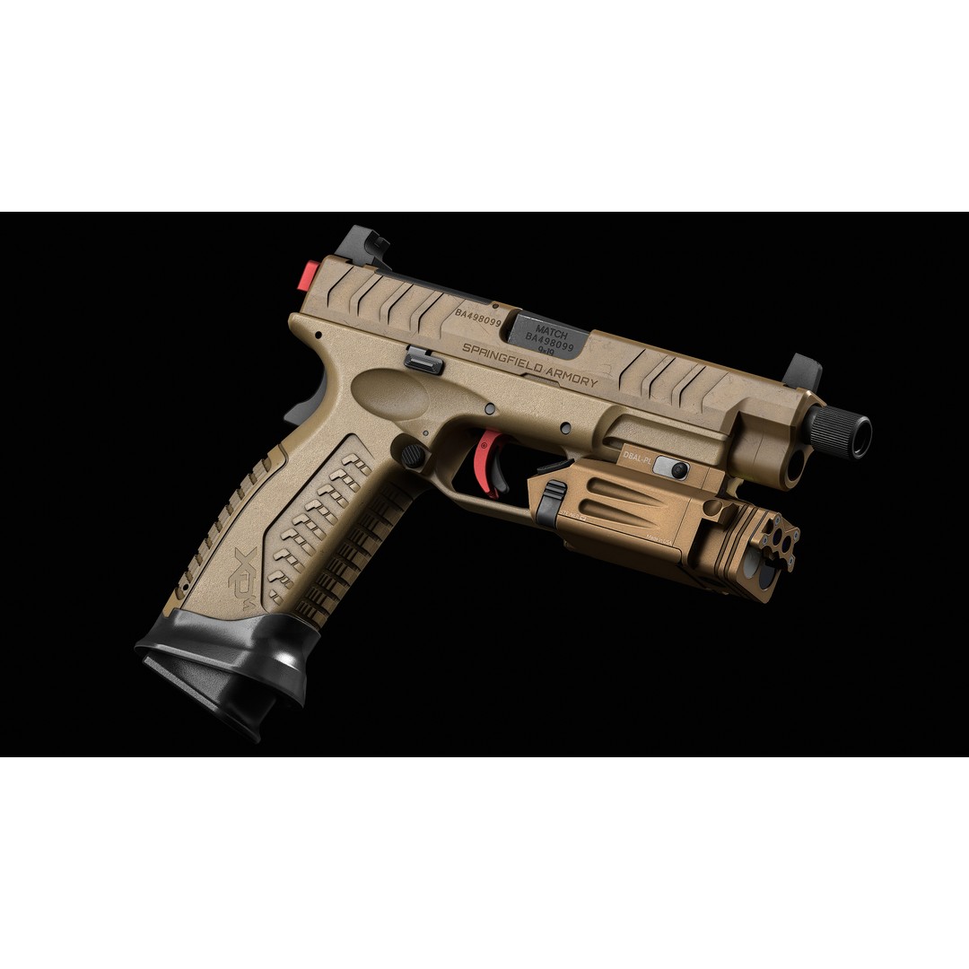 Springfield Armory XD M Elite Var 4 3D Model – Low Poly Game-Ready Asset, FBX - View 19