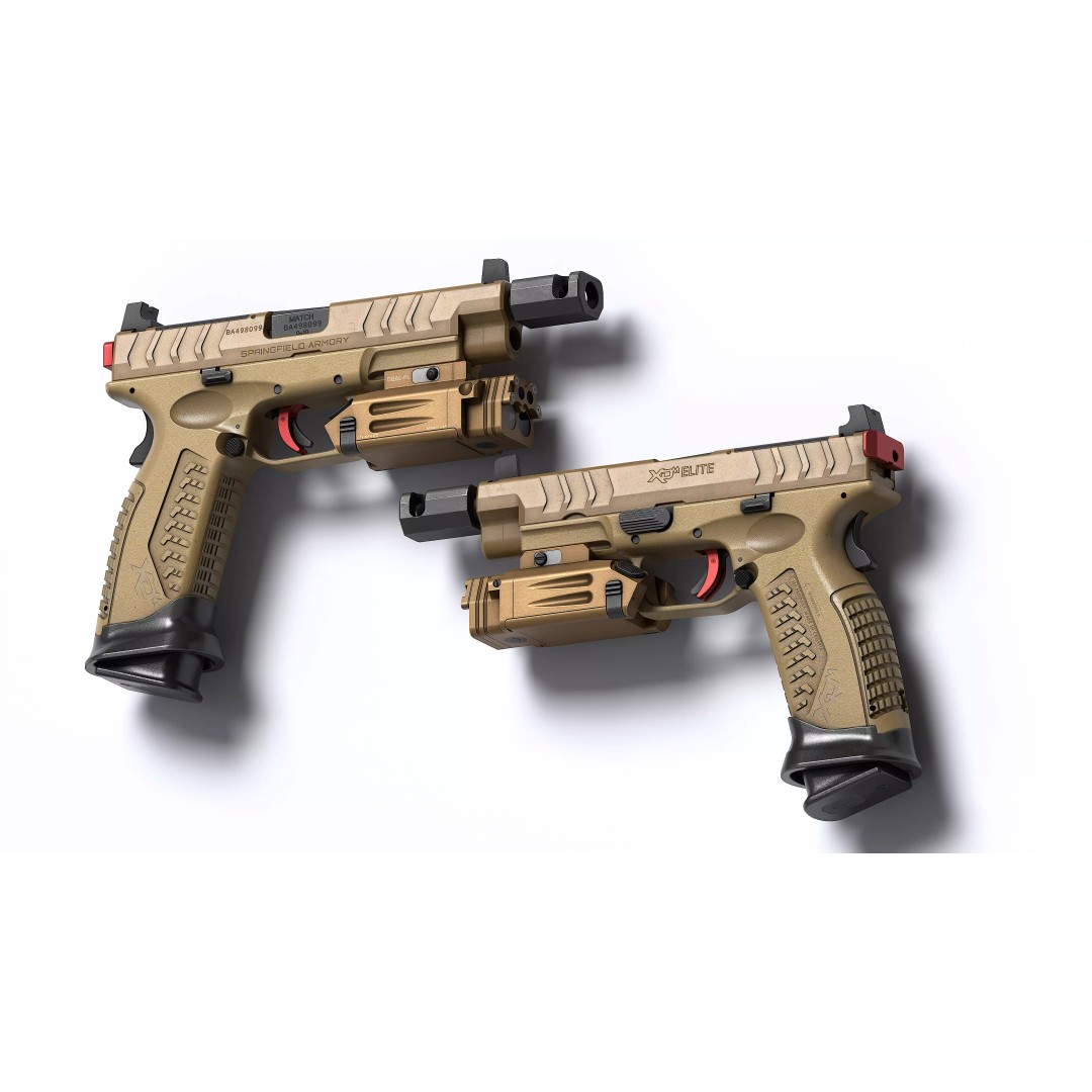 Springfield Armory XD M Elite Var 4 3D Model – Low Poly Game-Ready Asset, FBX - View 2