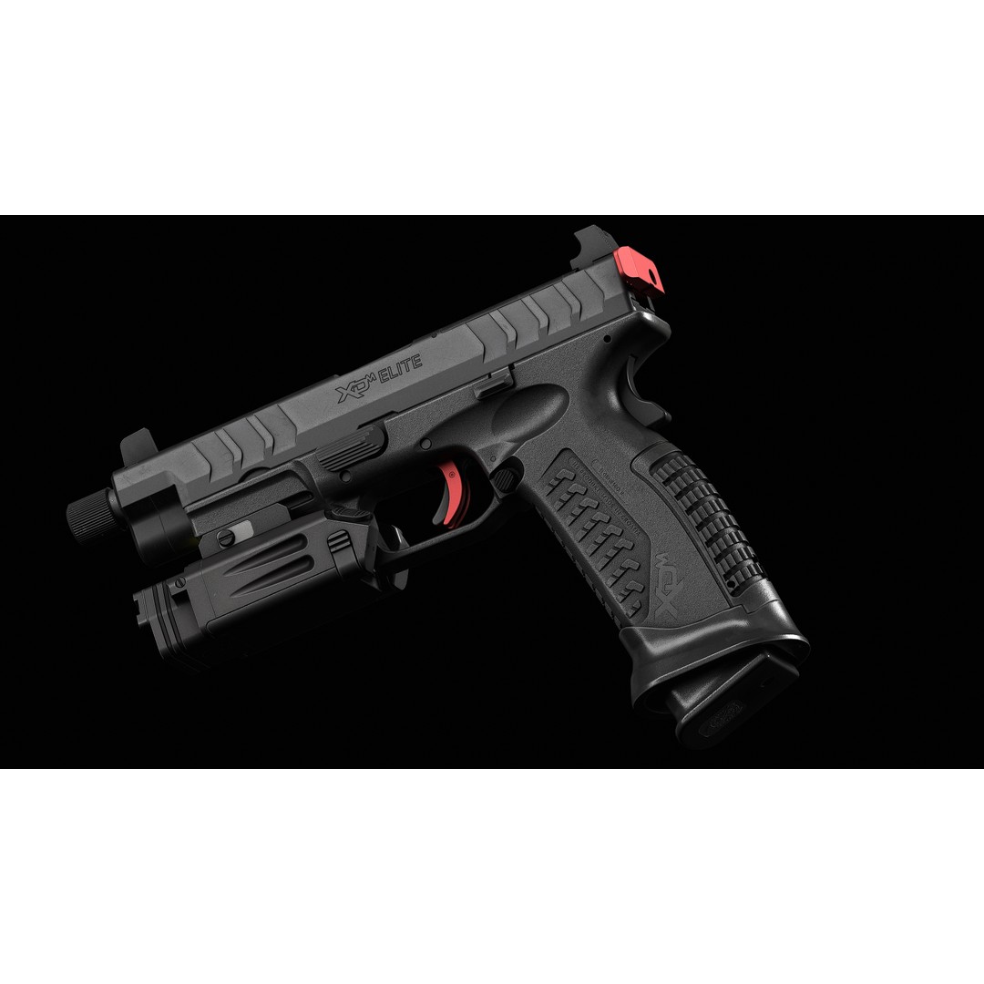 Springfield Armory XD M Elite Var 4 3D Model – Low Poly Game-Ready Asset, FBX - View 20