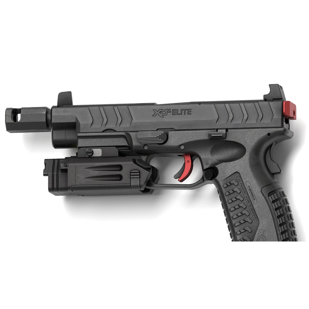 Springfield Armory XD M Elite Var 4 3D Model – Low Poly Game-Ready Asset, FBX - View 7