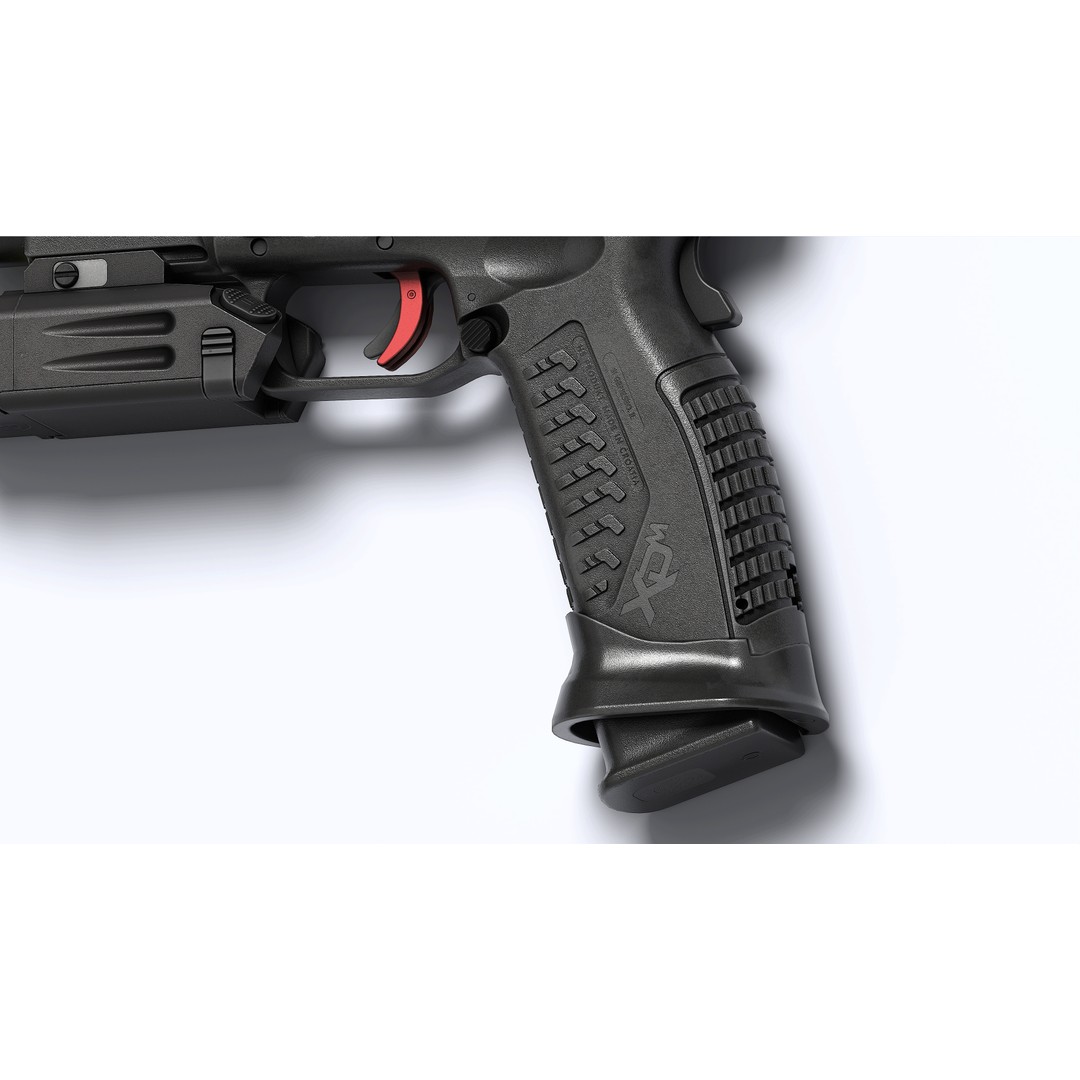 Springfield Armory XD M Elite Var 4 3D Model – Low Poly Game-Ready Asset, FBX - View 8
