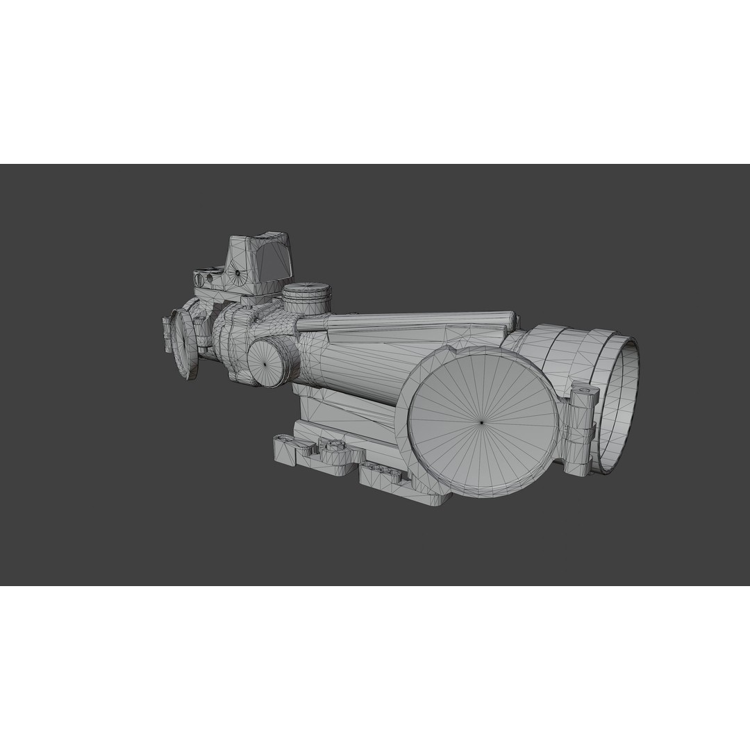 Trijicon TA11SDO 3D Model – Low Poly Optic Sight with PBR Textures