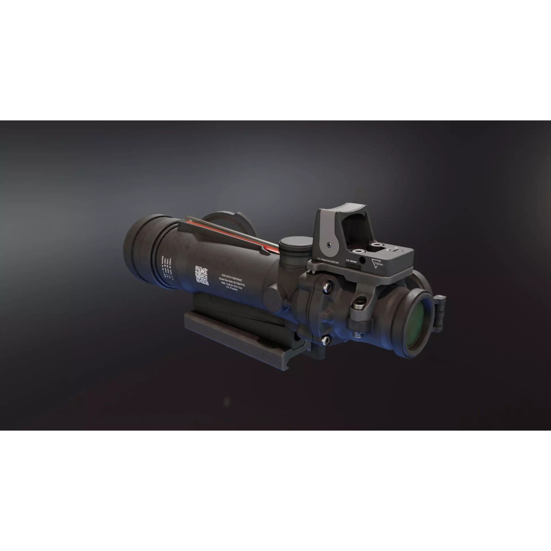 Trijicon TA11SDO 3D Model – Low Poly Optic Sight with PBR Textures - View 2