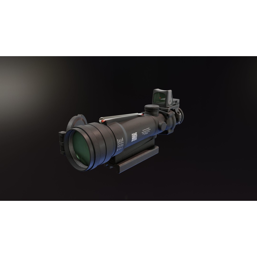 Trijicon TA11SDO 3D Model – Low Poly Optic Sight with PBR Textures - View 3
