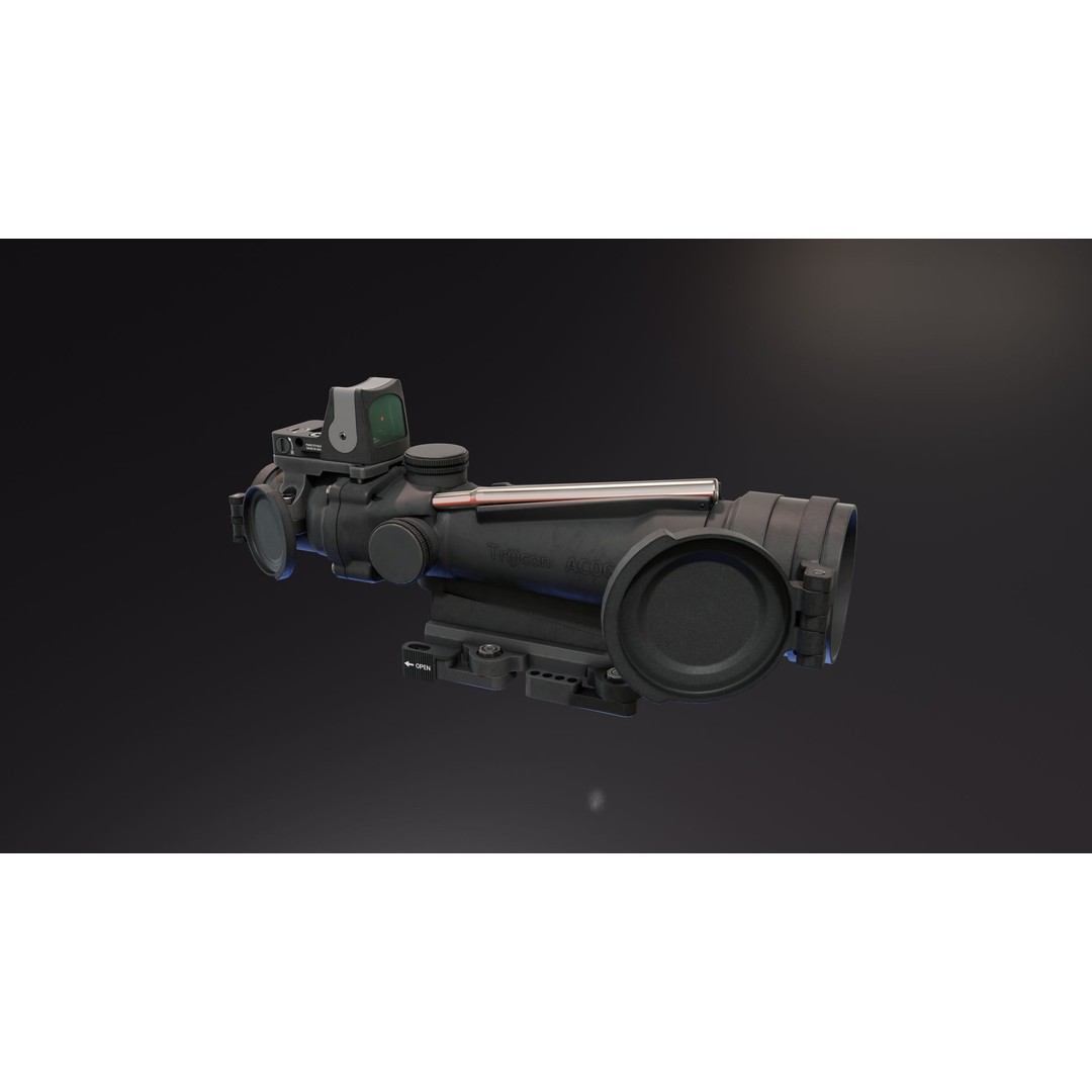 Trijicon TA11SDO 3D Model – Low Poly Optic Sight with PBR Textures - View 4