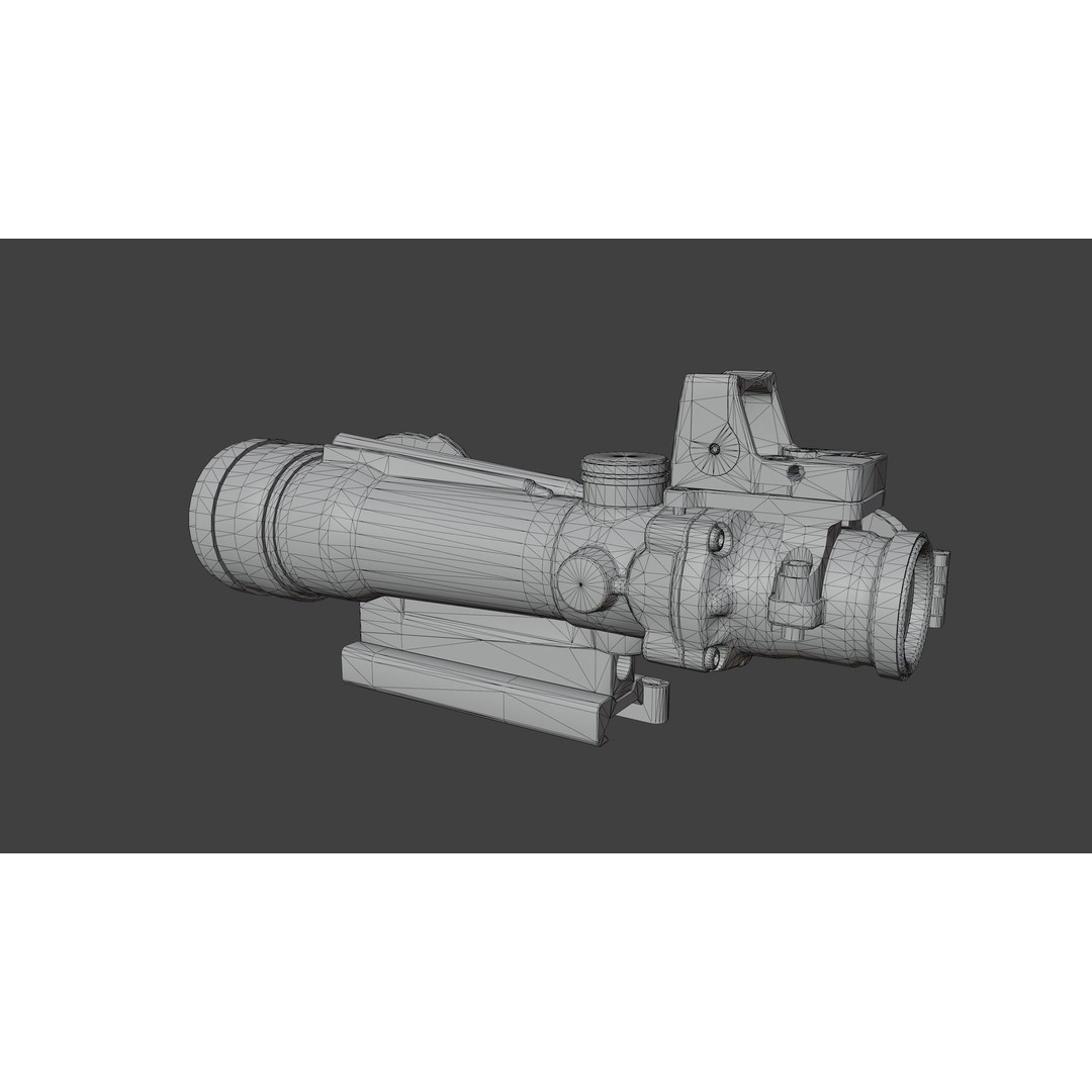 Trijicon TA11SDO 3D Model – Low Poly Optic Sight with PBR Textures - View 8