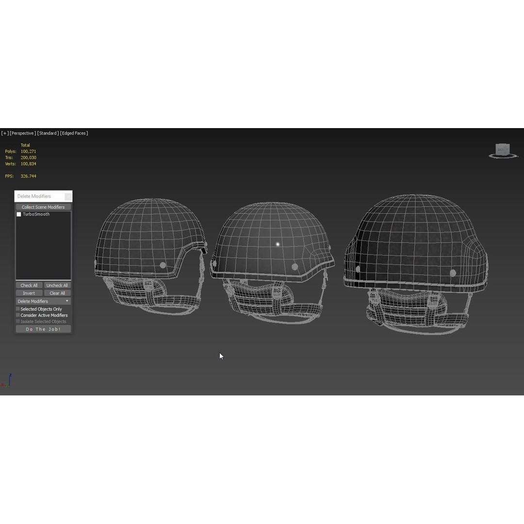 Tactical Ballistic Helmet SA-501 ACH 3D Model – High Poly PBR Asset, FBX, OBJ - View 7