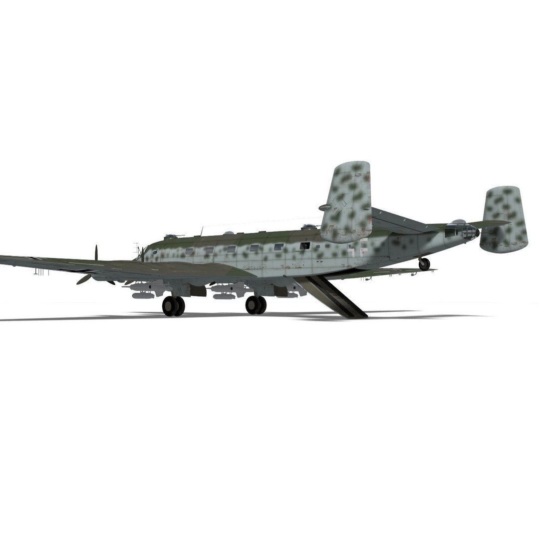 Junkers Ju290 A7 3D Model – High Poly Military Aircraft, FBX - View 10