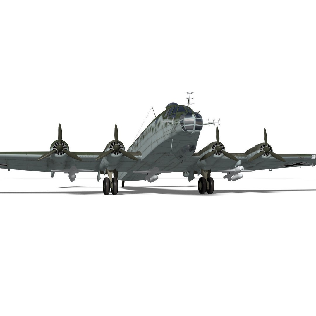 Junkers Ju290 A7 3D Model – High Poly Military Aircraft, FBX - View 11
