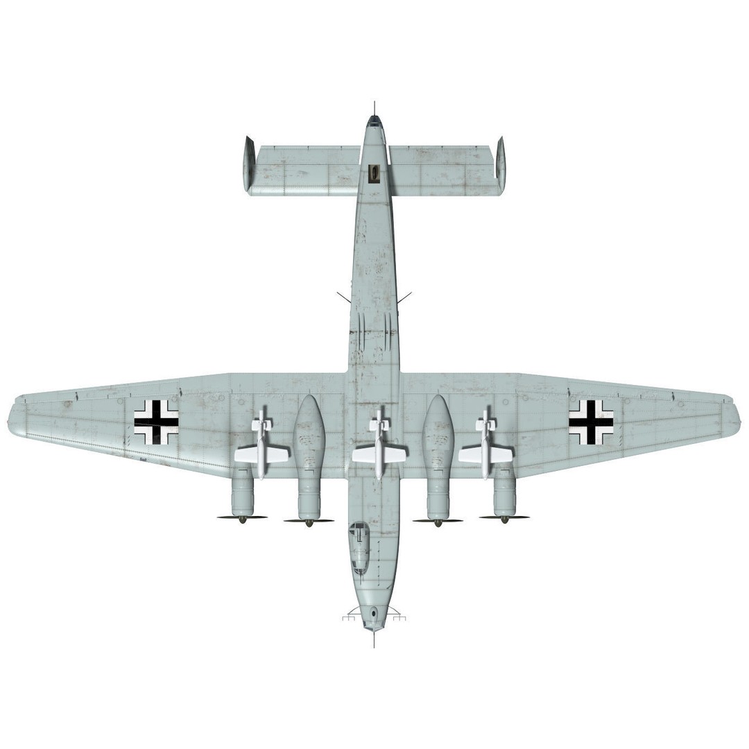Junkers Ju290 A7 3D Model – High Poly Military Aircraft, FBX - View 18
