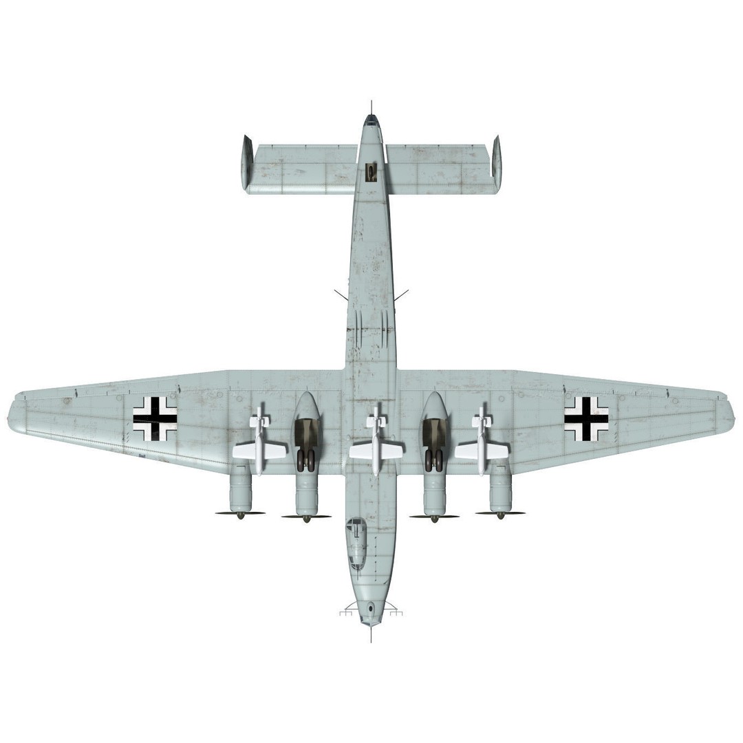 Junkers Ju290 A7 3D Model – High Poly Military Aircraft, FBX - View 19